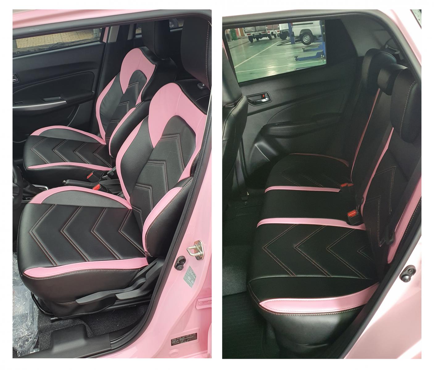 nội thất xe suzuki swift màu hồng
