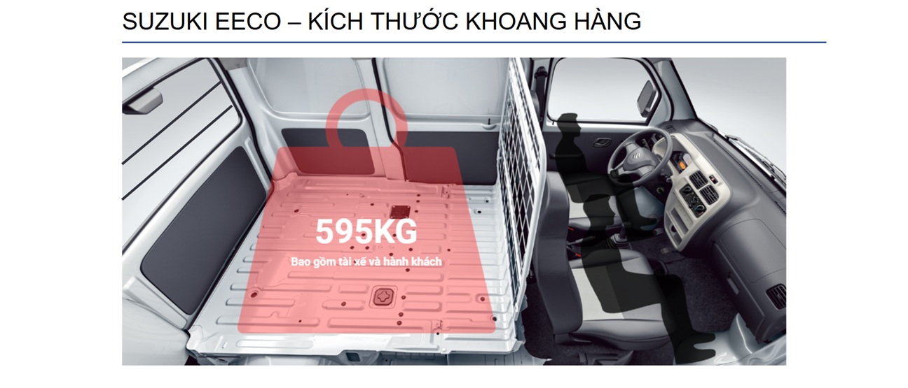 SUZUKI EECO VAN  - Tải Trọng Xe