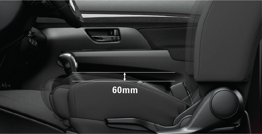 SUZUKI HYBRID ERTIGA      - Điều chỉnh độ cao ghế lái 60mm