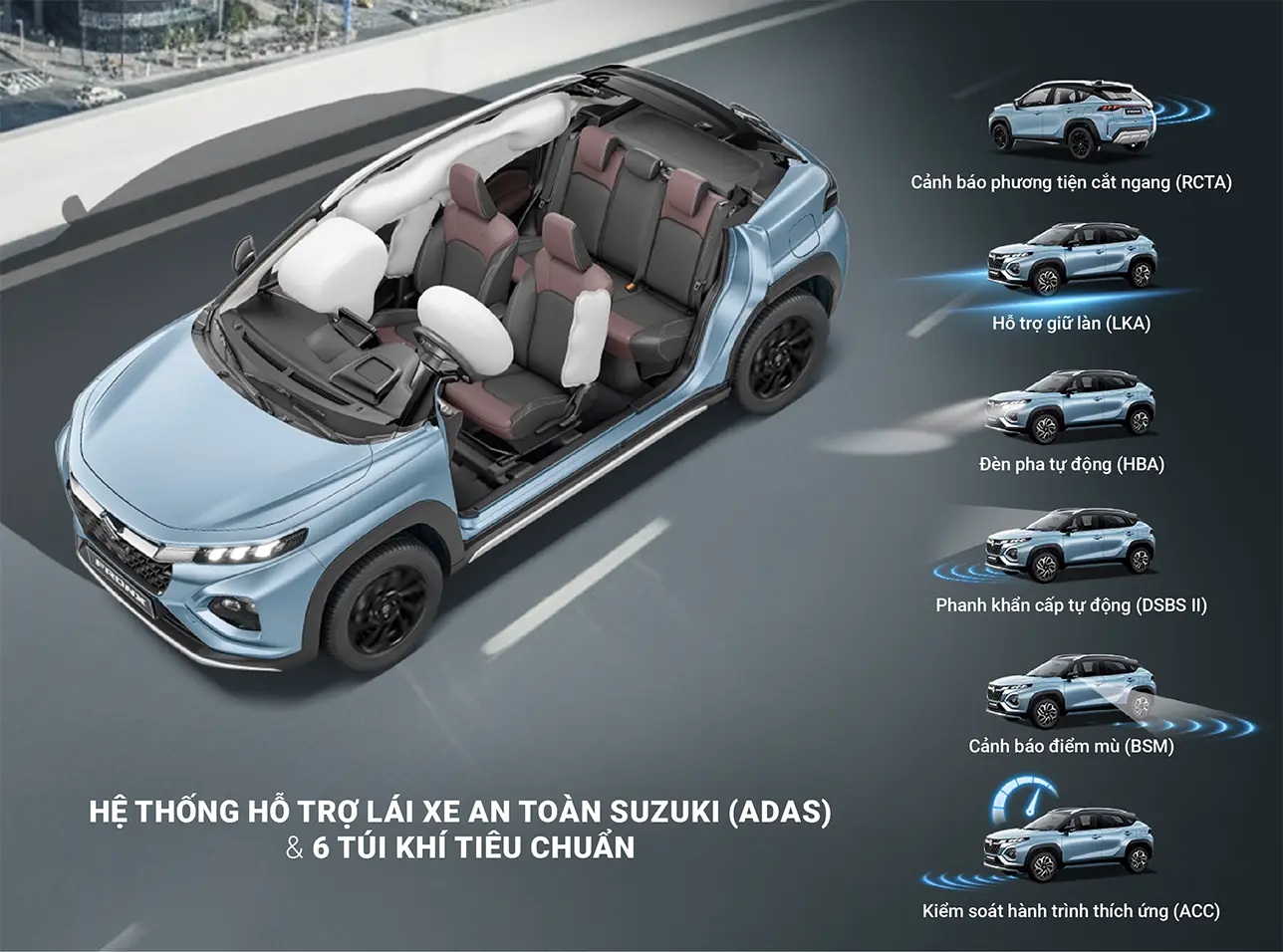 SUZUKI FRONX - HỆ THỐNG HỖ TRỢ LÁI XE AN TOÀN SUZUKI (ADAS)